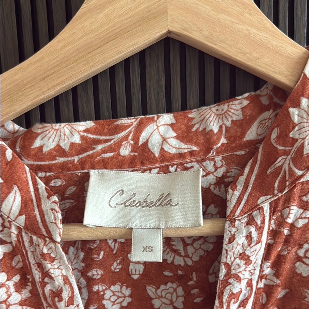 Cleobella Elegant Rust Patterned Dress - Picture 2 of 4